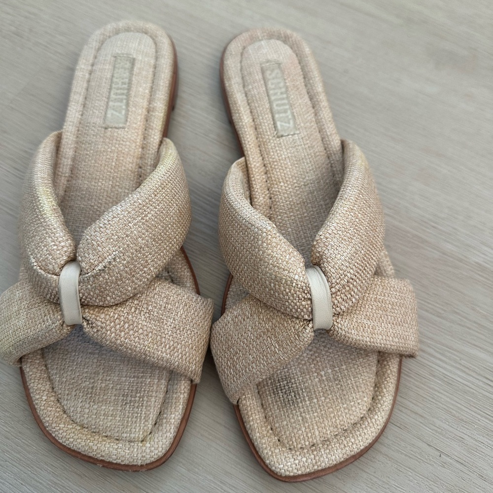 SCHUTZ Women's Fairy Casual Sandals tan 8.5B